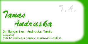 tamas andruska business card